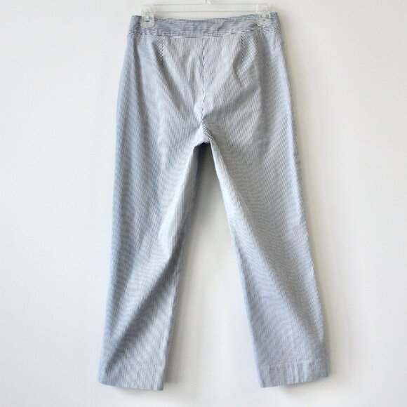 Jones New York Signature Cotton Black White Stripe Stretch Dress Casual Pants 4P - Picture 5 of 6